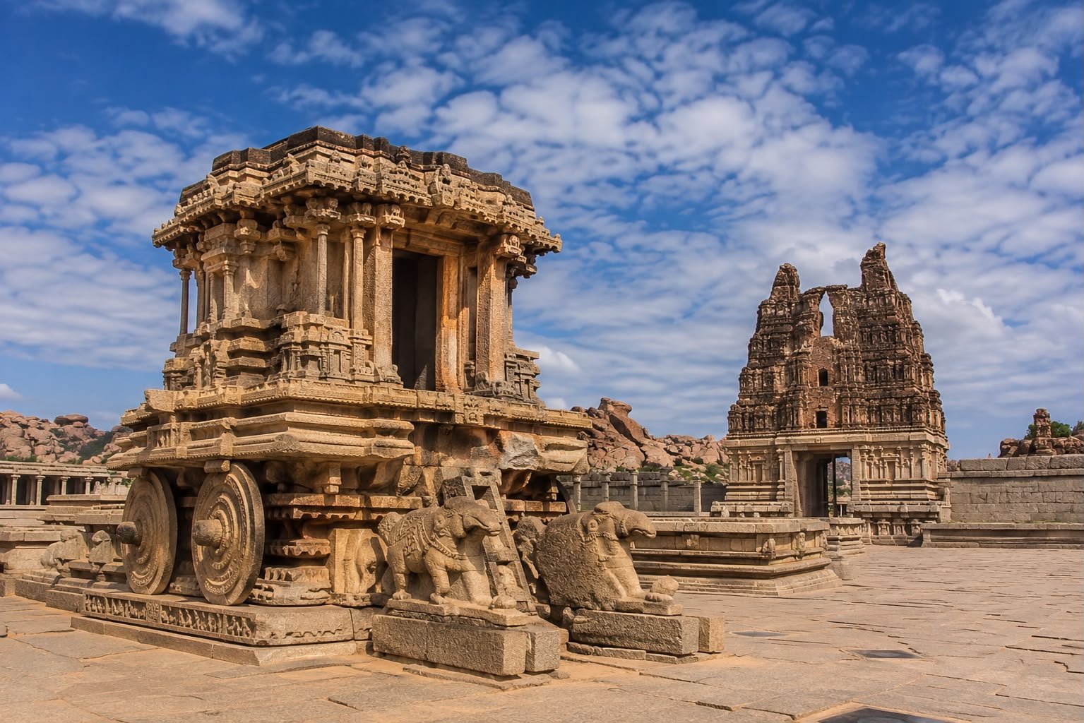 Hampi heritage monuments and historic ruins